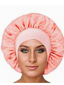 女士睡帽，真丝材质，宽边设计，配有弹性柔软帽檐，适合睡眠时佩戴，呵护秀发。 - 彩色 - 查看 5