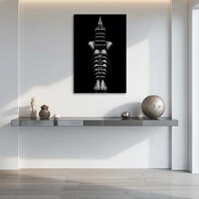 1pc Framed Canvas Wall Art, Nude Woman Bondage Art Print Canvas Poster, Ideal Gift For Bedroom Living Room Hallway Dorm Wall Decor - Multicolor - View 3