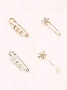 High-End Breastpin Anti-Exposure Brooch Jewelry Pearl Decoration Pants Waist Clip Clothes & Skirt Waist Fixing Device, Waist Cincher
