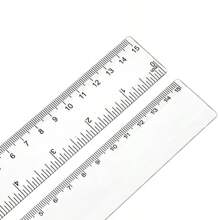 10pcs 15cm Plastic Ruler, Transparent Student Measurement Tool
