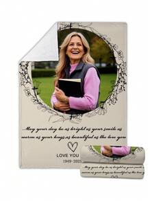 1 件定制照片和文字羊毛毯，带有照片和名字的个性化毛毯，适合最好朋友的有趣个性化毛毯，舒适的毛毯，家庭照片礼物，结婚礼物，生日礼物，情人节礼物，母亲节礼物，父亲节礼物，送给妈妈/爸爸的礼物，送给朋友的礼物，送给她的礼物，适用于办公室 - 款式1 - 查看 8