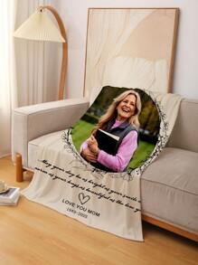 1 件定制照片和文字羊毛毯，带有照片和名字的个性化毛毯，适合最好朋友的有趣个性化毛毯，舒适的毛毯，家庭照片礼物，结婚礼物，生日礼物，情人节礼物，母亲节礼物，父亲节礼物，送给妈妈/爸爸的礼物，送给朋友的礼物，送给她的礼物，适用于办公室 - 款式1 - 查看 6
