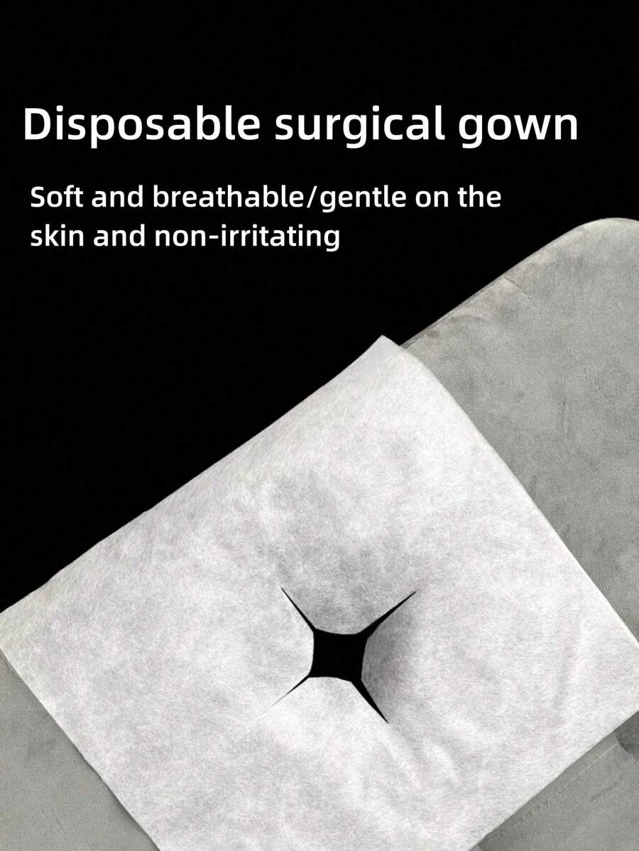 100pcs/Pack Beauty Salon Disposable Use Non-Woven Fabric Thickened Massage Bed Hole Towels - Multicolor - View 1