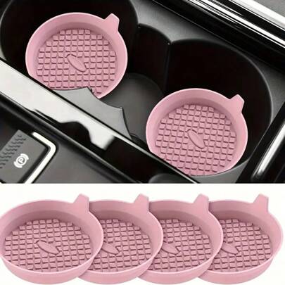 2pcs Silicone Car Cup Holder Mats With Anti-Slip Pad - Car Accessories - Durable Interior Accessories - Car Decor