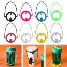 Accessorio portatile in silicone multicolore per tazze da caffè, cinturino con fibbia, porta-tazza, contenitore per bevande, tazza da viaggio, articoli per il ritorno a scuola