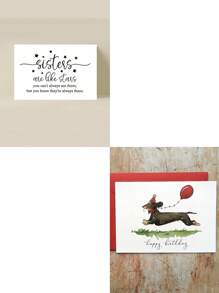 1 套家庭女儿感谢卡、明星卡、有趣的生日卡、可爱的狗幽默姐妹纪念品、送给她的礼物 - 多顏色 - 查看 13