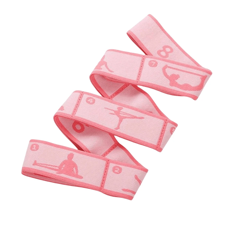 1 pieza Banda elástica de resistencia de yoga con correa de tracción y secciones múltiples, para entrenamiento de danza adulta, gimnasio doméstico, Pilates, ejercicio, cinturón de fitness, accesorios de gimnasio y deporte - Multicolor - Añade 13