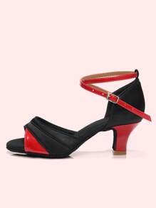 Women Latin/Salsa/Bachata Dance Shoes Suede Sole, Suitable For Wedding Performance Dance, Non-Slip And Balanced: Non-Slip Suede Sole Suitable For Indoor Floors, Good Traction And Balance. Suitable For Latin, Quick Step, Salsa, Tango, Viennese Waltz, Fox Trot, Rumba, Cha Cha, Swing, Waltz, Disco, And Dance - Red - View 1