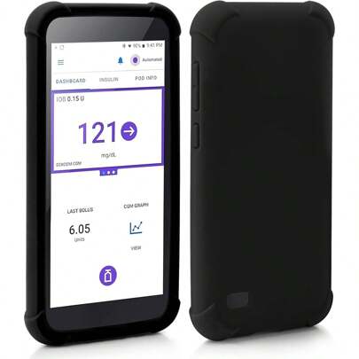 Omnipod 5 PDM Case Silicone - Shockproof Omnipod 5 Case Protect Your Omnipod 5 Controller, Anti-Slip Anti-Drop Omnipod 5 Cover By YOUSHARES(Black)