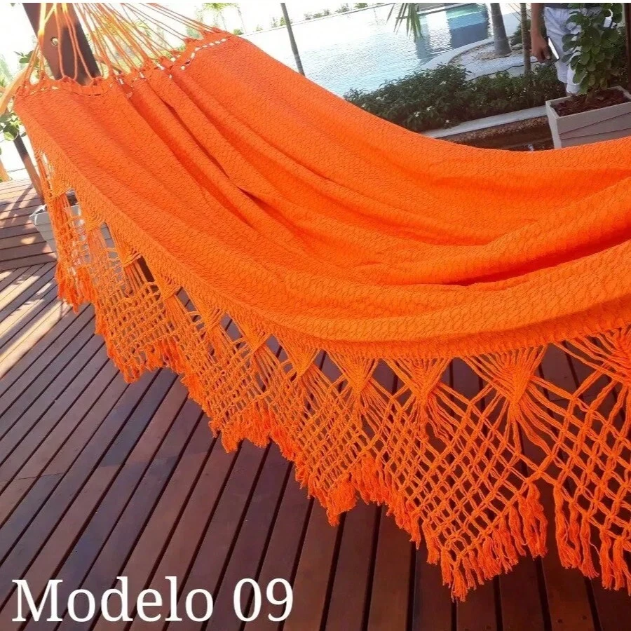 Luxury Large Reinforced Double Rest Sleeping Hammock - Orange - View 1