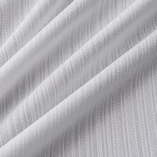 2 件装 白色朦胧镜面纱 浅色半透明 客厅、卧室、厨房、浴室、咖啡厅 通用可穿杆薄纱 - 白色 - 查看 4