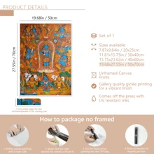 1 件 Leela 帆布墙画 - 适合客厅、卧室、办公室装饰的完美海报 | 理想的乔迁、情人节和新年礼物 | 图片、装饰画 - 彩色 - 查看 13