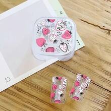 3pcs/Set Cartoon Doodle Strawberry Apple Cable Protector Sleeves, Compatible With IPhone, Suitable For 20w Charging Adapter, Prevent Breakage