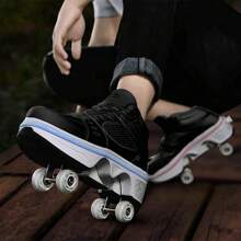 preyrocbirds Scarpe con rotelle, Pattini a rotelle per Bambini, Pattini LED Luce per Ragazzi e Ragazze, Scarpe con Automatiche Rotelle Retrattile, Outdoor Multisport Scarpe da Skateboard