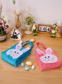 1pc Easter Decorations Cartoon Rabbit Portable Storage Bag Home Decoration Festival Supplies