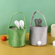 Rabbit Handbag; Bunny Ear Basket; Party Gift Box; Decorated Egg Box; Candy Bag. - Multicolor - View 3