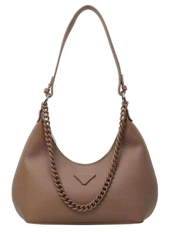 Bolsa Feminina Meia Lua Lançamento Com Corrente De Ombro