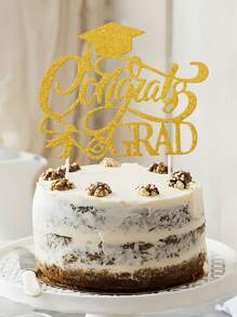 1 stuk taarttopper met afstudeerthema, decoratiebenodigdheden voor afstudeerfeesten 2025, cupcakedecoratie voor afstudeerfeesten, taartversieringen voor de afstudeerceremonie, decoratie voor taarttoppers voor afstudeerfeesten, bedankjes voor afstudeerfeesten