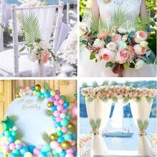 5/10/20/60PCS Golden Artificial Palm Leaves Simulated Golden Plant Leaves Artificial Golden Sunflower Leaves Balloon Wreath Decoration Wedding Birthday Tropical Jungle Party Home Decoration ﻿, Valentine Day, Gift Gifts Graduation