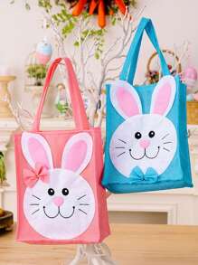1pc Easter Decorations Cartoon Rabbit Portable Storage Bag Home Decoration Festival Supplies