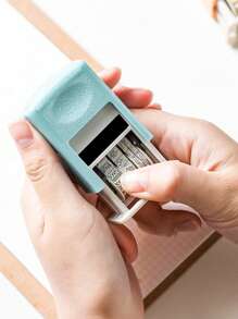 Small Adjustable Date Stamp, Manually Adjustable Year/Month/Date, Self-Inking Printer For Production Date, No Ink Included (Requires Separate Ink), Roller Stamp For Calendar Date, Production Date Number,Back To School,School Supplies