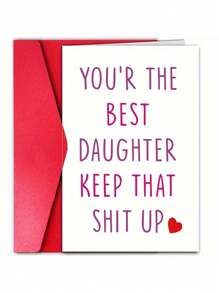 1 套家庭女儿感谢卡、明星卡、有趣的生日卡、可爱的狗幽默姐妹纪念品、送给她的礼物 - 多顏色 - 查看 18