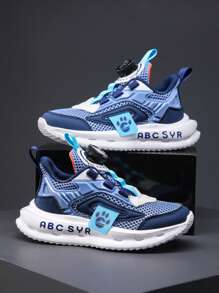 儿童运动鞋男童网眼软底镂空运动鞋休闲跑步鞋，春夏 - 寶藍色 - 查看 2