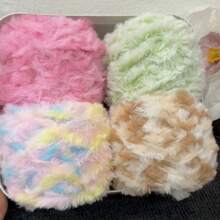 1pc 100g Crochet Yarn Woollen Yarn Thick Wool Imitation Mink Wool Fancy Yarn Thick Wool Hand Woven Yarn Soft Yarn DIY Crochet Knitting Yarn For Clothes, Hats, Scarves, Blanket Comfortable Fluffy Fur Yarn, Fuzzy Yarn Handmade Crochet Lover, Mother's Day Gifts, Birthday Decorations