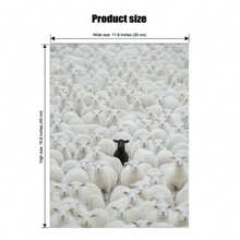 白羊座黑羊帆布艺术画，现代装饰墙画，无框墙画，适用于卧室、客厅、家庭办公室、教室、酒店 - 室内艺术 - 彩色 - 查看 13