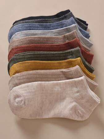 1/5/10 双彩虹色/糖果色复古百搭春夏低帮船袜，时尚袜子