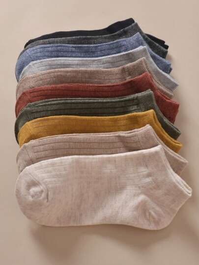 1/5/10 双彩虹色/糖果色复古百搭春夏低帮船袜，时尚袜子