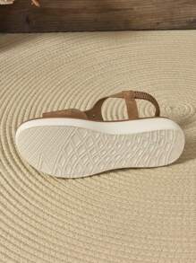 Women Wedge Heel Sandals, Soft Bottom Versatile Fashionable Slip-On, Summer