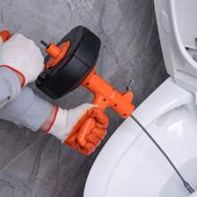 Drain Auger 25Ft, Plumbing Snake With Drill Attachment And Auto Feed, Plumbers Snake Drain Clog Remover For Kitchen Bathroom Shower Sink With Protective Hose And Gloves - Drain Auger 25Ft, Drill Attachment, Protective Hose, Gloves - 查看 9