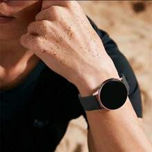 Correa de reloj de silicona de 20mm/22mm compatible con Samsung Galaxy Watch 42mm/46mm, Active 2, Gear S2/S3, Honor, BIP, Watch GT 2 - Negro - Ver 8