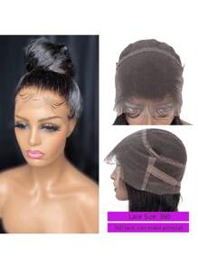 CEXXY Perruques brésiliennes lisses avec dentelle frontale HD 360°, cheveux humains, 13 x 6, pré-épilées, pré-coupées, 5 x 7, sans colle, adaptées à diverses occasions.
