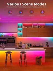 1pc Neon Strip Light, Remote Controlled Adjustable Color Suitable For Bedroom, KTV, Game Room, Party, Bedroom Decor, Waterproof, Birthday Gift, LED Neon Light Strips - Multi-color light - View 8