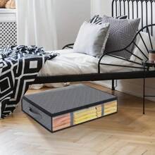 5/4/1 Piezas Cajas de almacenamiento debajo de la cama con ventanas transparentes, cajas y contenedores de almacenamiento de armario, bolsas de almacenamiento debajo de la cama plegables, adecuados para mantas, toallas, edredones, suéteres, sábanas, papel de embalaje, forros y cubiertas