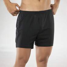 Canção Underwear Men's Sleepwear Pajamas Cotton Plain Colors Comfortable Sleepwear Shorts - 寶藍色 - 查看 2