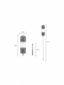 Barre la telaraña, el artefacto, la vara de extensión retráctil, barre el polvo del techo, las grietas debajo de la cama, la escoba, la herramienta de limpieza del automóvil del hogar, el plumero - Multicolor - Ver 11