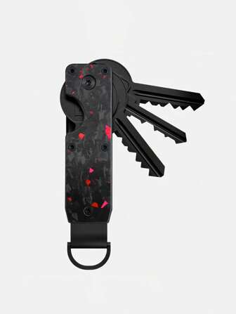 MIYIN FOREVER MIYIN Minimalistische sleutelhanger Sleutelhanger - Compacte metalen sleutel opbergdoos met schroevendraaier Koolstofvezelpatroon Unisex Blauwe sleutelclip Anti-kras oppervlak, sleutels Strak licht Draagbaar slank, sleutelhangerhouder met geschenkdoos, uitstekend cadeau voor vrienden, familie en geliefden, cadeaus voor vriendje, verjaardagscadeaus, jubileum, Vaderdagcadeaus Kerstcadeaus Cadeau Thanksgiving Vintage
