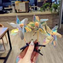 5pcs,Colorful Little Windmill Hairpin Party Headwear.