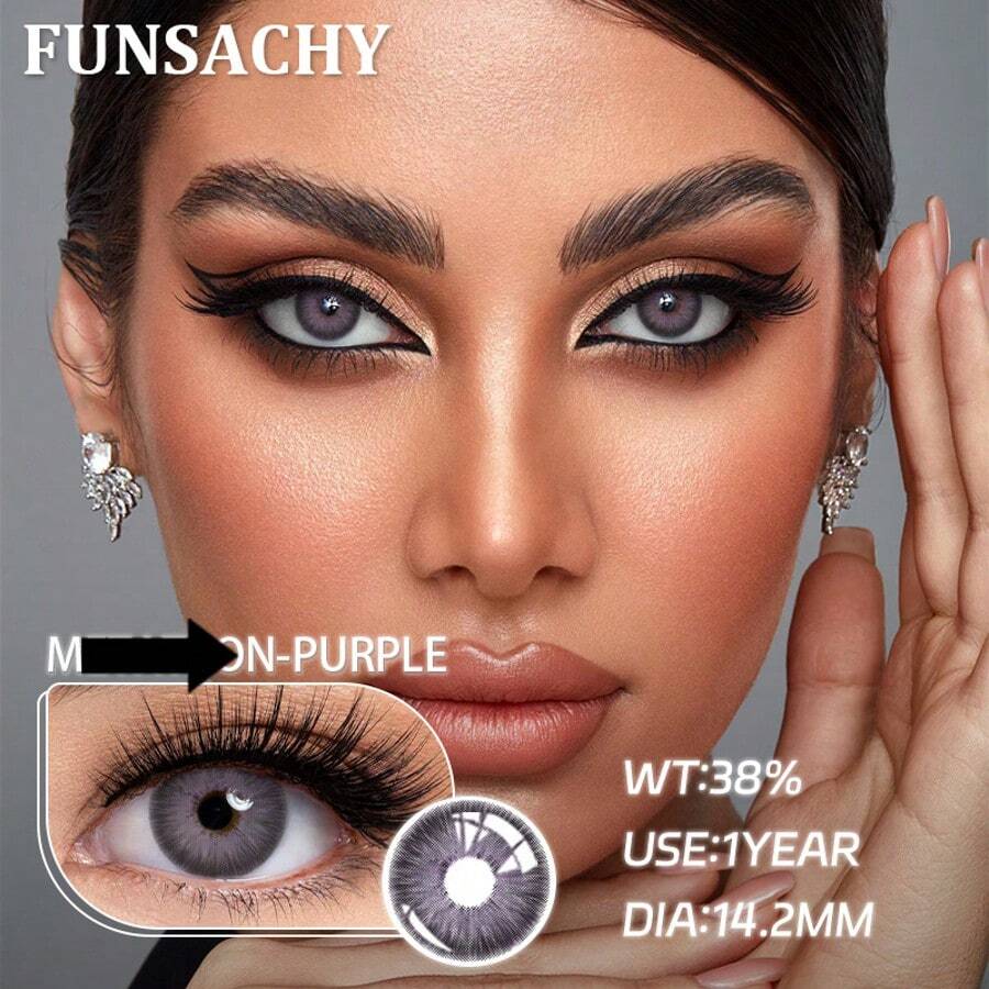Sanaklinik Lübeck Augen FUNSACHY 1 Paar natürliche braune Kontaktlinsen für Augen Colorcon