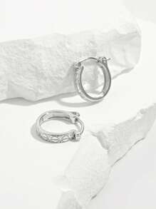 Vaerine 1 对优雅复古别致 925 银锆石星形图案圆形耳环，经典设计，适合女性约会派对日常佩戴配饰礼物