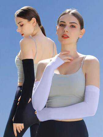 1双男女通用臂套运动臂套男女通用防晒防紫外线手套降温防风跑步钓鱼骑行冰袖防晒袖冰丝袖户外袖套夏季骑行防晒纯色袖套运动驱蚊冰袖夏季冰丝袖套袖护臂防晒冰袖女透气防紫外线手指套轻薄宽松舒适旅游