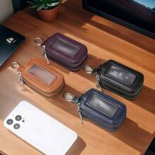 1pc Universal Double-Layer Car Key Fob Case, Car Smart Key Fob Holder For Remote Key Fob, Elegant Key Fob Holder For Enhanced Remote Key Security - one-size - View 1