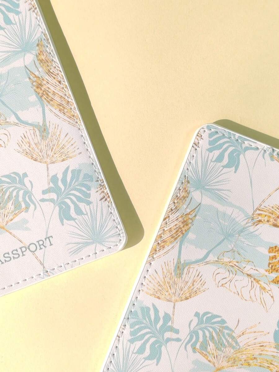 Passpor Cover Case Bags Color Printed PU Leather Travel Women Men Passport Holder ID Card Storage Documents Bag Wallet
