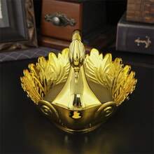 1 pieza Bandeja decorativa ovalada de acrílico con diseño de cisne al estilo europeo, platillo de servicio con temática animal perfecto para almacenar aperitivos, dulces y joyas, apto para todas las estaciones, fiestas, celebraciones y bodas