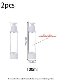 1pc Lotion Dispenser Travel Pump Bottle, Vacuum-Sealed Portable Small Containers, 30ml/50ml/100ml, Suitable For Travel & Business Trip