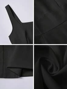 Summer Women's Party Date Sexy Tight-Fitting Sleeveless Dress - Black - View 8