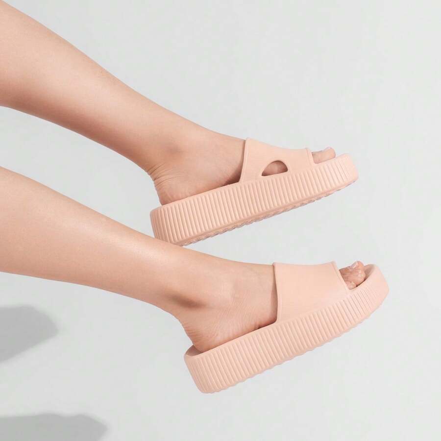 Women's Cloud Slide Platform Sandal Lightweight And Comfortable EVA Flip Flop Scaleno CH256 34 To 40 - 米色 - 查看 1